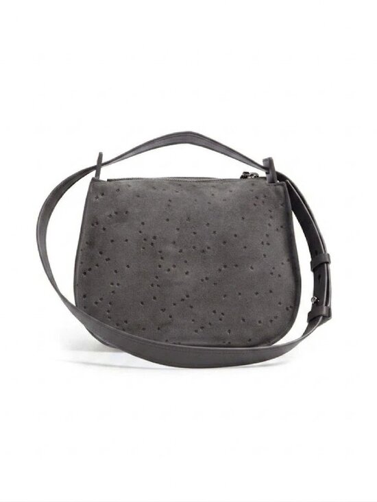 All Saints Handbags - AllSaints Echo Hobo Shoulder Bag in Grey Suede Leather